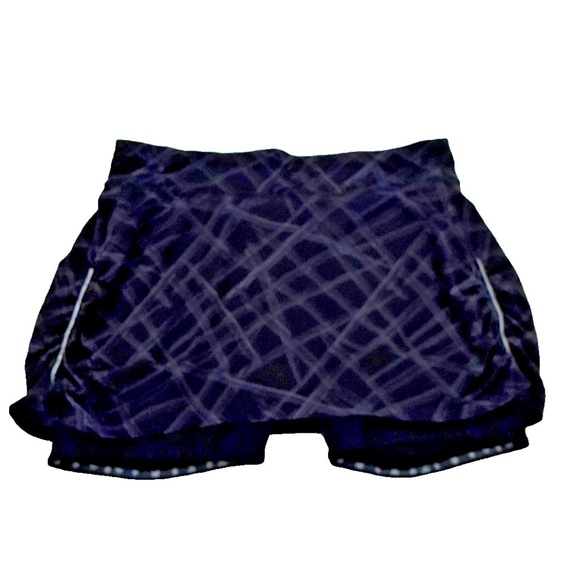 Athleta Contender 2 in 1 Skort Ruched Women Black/Grey Active Tennis Golf XL - Picture 1 of 7